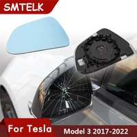 tesla rearview mirro protect frame cover glass for tesla model 3 2022 accessories rearview mirror cover model3 2021