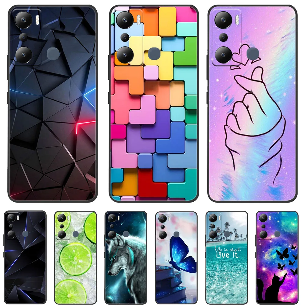 

For Infinix Hot 20i Case Painted Silicone Soft Phone Cover For Infinix Hot 20i Phone Case Hot20i X665C X665E Full Protective