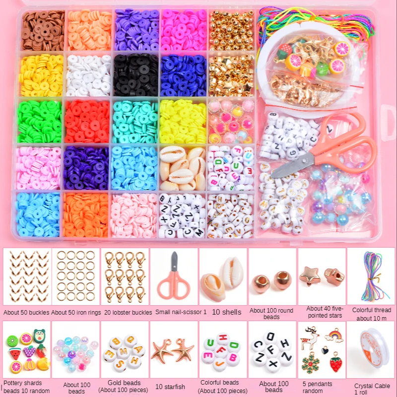 

Soft Ceramic Beads 25 Cells 6mm Soft Ceramic DIY Woven Bracelet Necklace