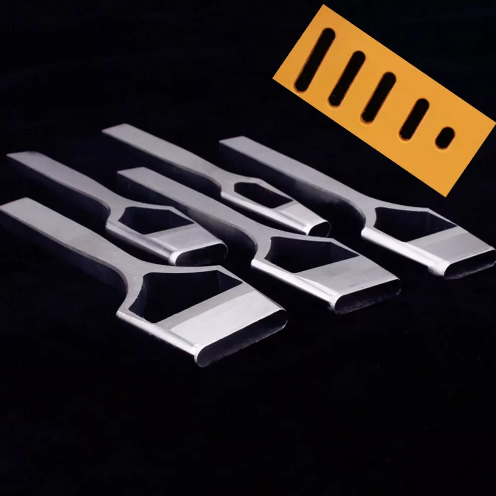 

8 размеров, инструмент для пробивки отверстий в кожаном ремешке, плоский дырокол, свернутый ремешок «сделай сам», инструмент для резки отвер...