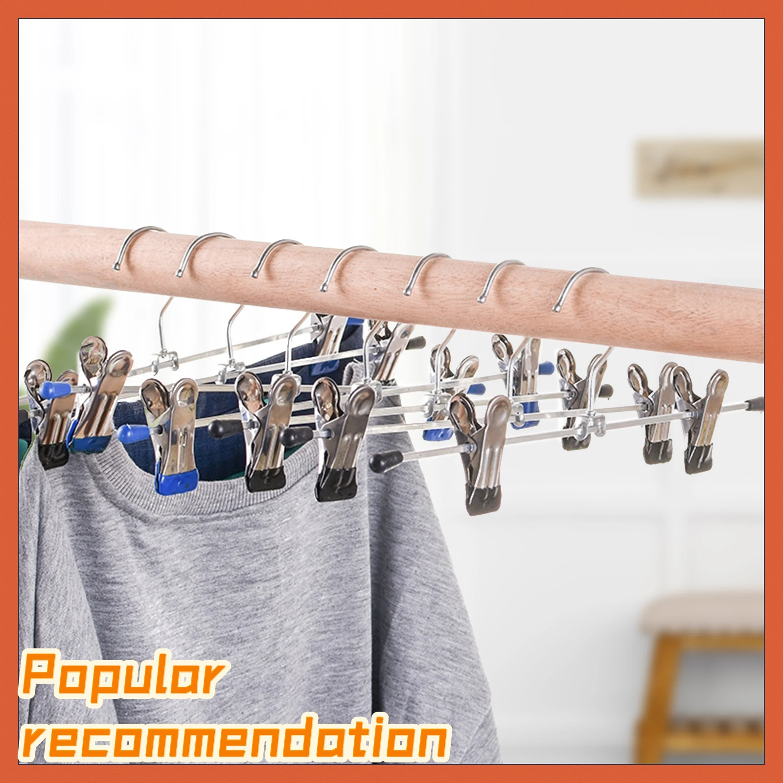

1Pc Anti-Slip Stainless Steel Trouser Hangers Coat Hangers Skirt Clip Garment Clothes Hanger Trousers Rack Clip