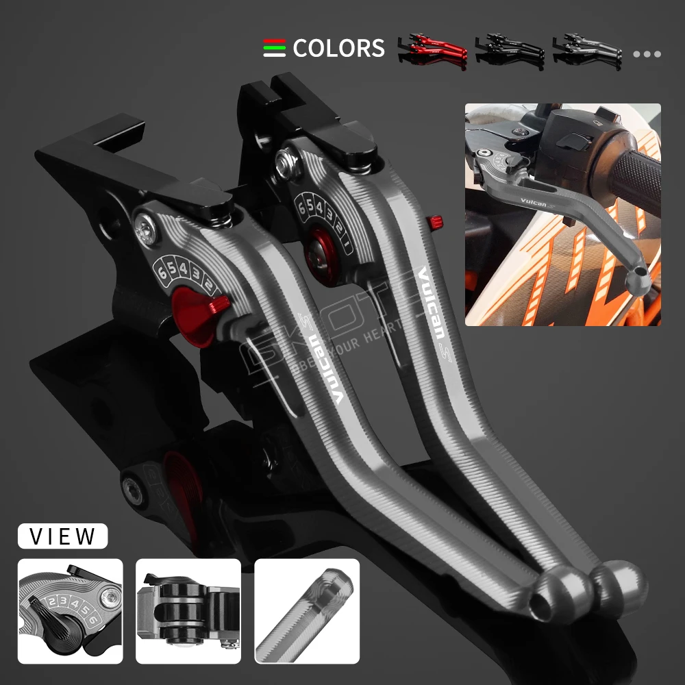 

For KWASAKI VULCAN S 650 Vulcan 650cc 2015-2022 2021 2020 Accessories Motorcycle CNC Handlebar Levers Short Brake Clutch Levers