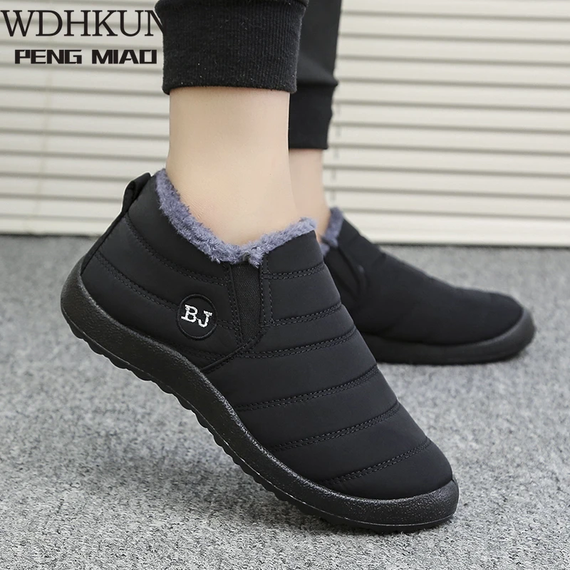 

Men Boots Lightweight Winter Shoes for Men Snow Boots Waterproof Winter Footwear Plus Size 45 Slip on Unisex Ankle Winter Boots