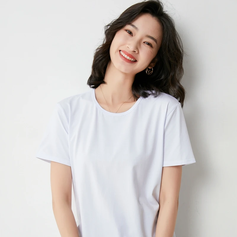 

Modal Seamless Short-Sleeved T-Shirt Women's 2022 Summer New Solid Color Round Neck Top