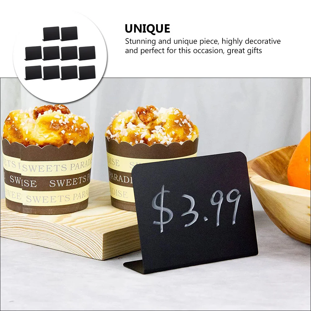 10 шт. доски для письма настольное меню знак еды черный декор доска мини-дисплей