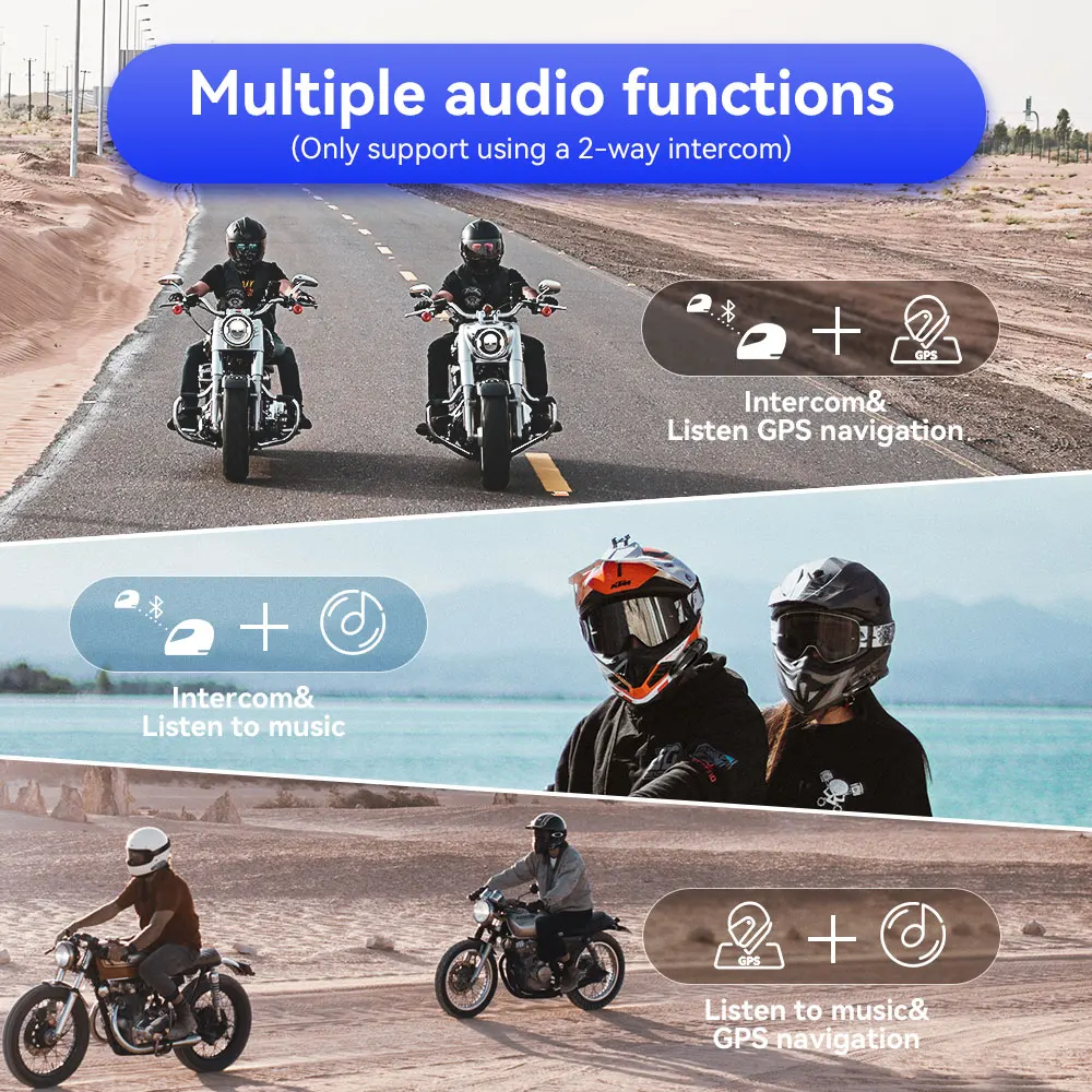 Bluetooth-гарнитура Lexin GTX 2022 для мотоциклетного шлема 2000 м |