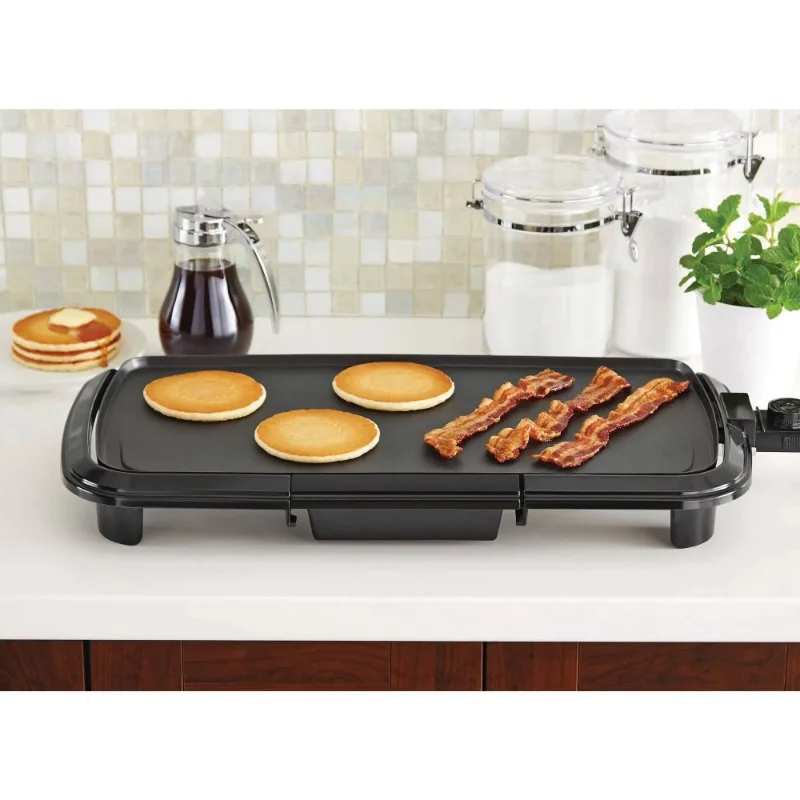 

Mainstays Dishwasher-Safe 20" Black Griddle with Adjustable Temperature Control,2-PAKC