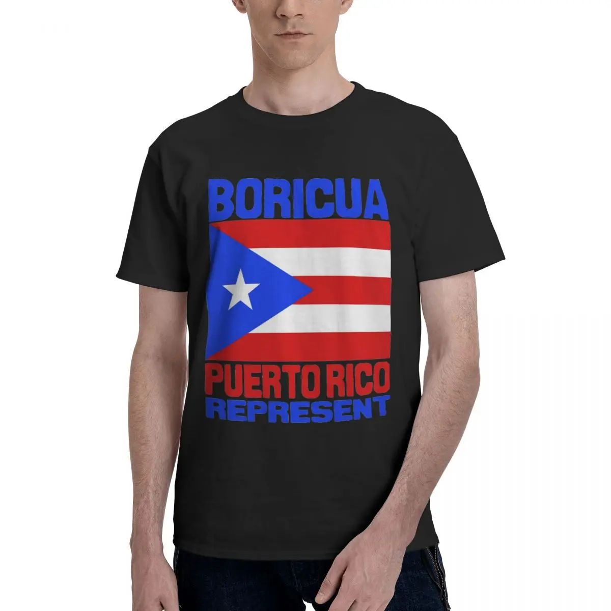 

Anime Puerto Rico Represent Essential Funny Sarcastic Men's Basic Short Sleeve T-Shirt men set R330 premium Tees Tops