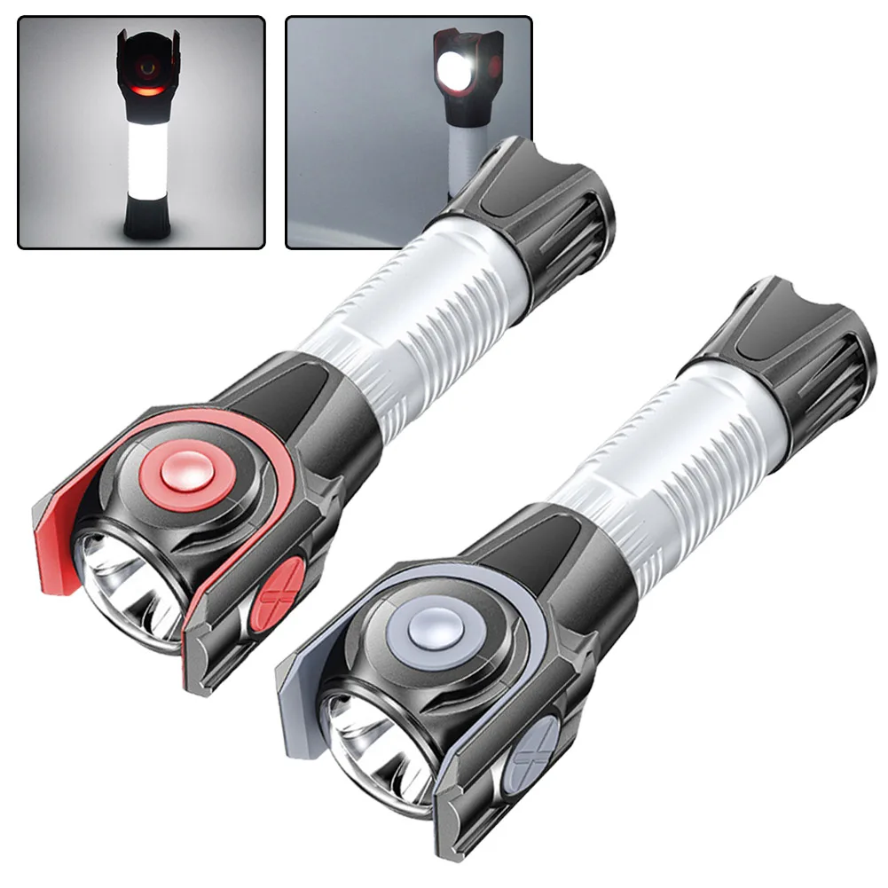 

Strong Light Flashlight 360 Degree Rotating Camping Lamp USB Rechargeable Torch Waterproof Outdoor Hiking Fishing Equipment