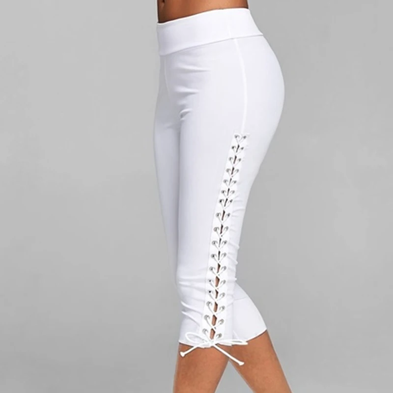 

Women's Leggings Spring And Summer Elastic High Waist Sexy Slim Seamless Bandage Solid Color Casual Fitness Track Pants 2022