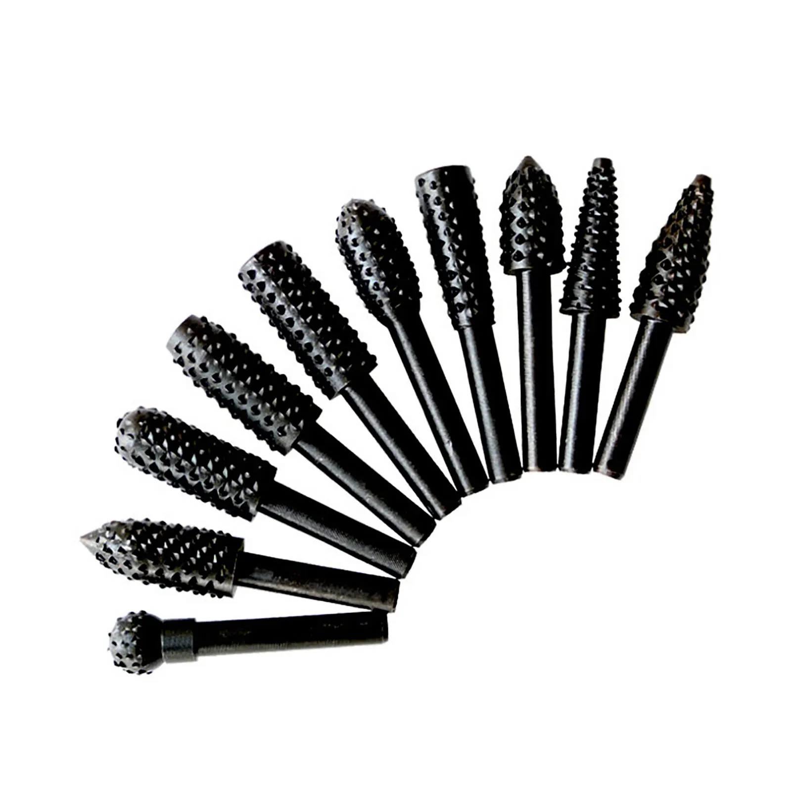 

10pcs/set Multifunction Replacement Parts Woodworking Twist Drill Bits Durable Rotating Easy Install Rasp Cut File Wood Carving