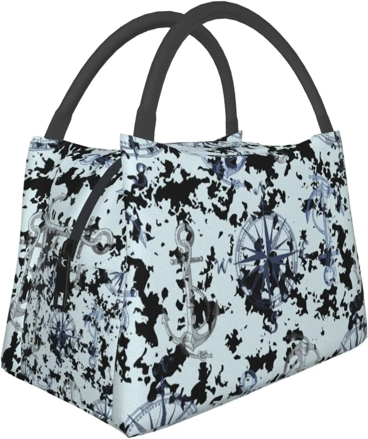 

Anchor And Compass Lunch Bag Insulated Reusable Lunch Box Portable Cooler Tote Bags For Boys And Girls School Office Picnic