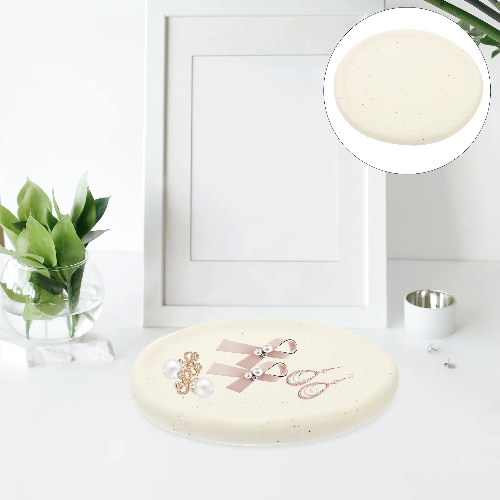 

Plate Jewelry Dish Tray Ring Ceramic Holder Storage Plates Trinket Sushi Organizer Display Earrings Key Women Girlfriendbirthday
