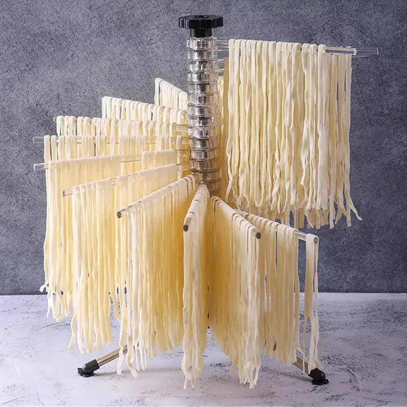 

16 Arms Pasta Drying Rack Stand Spaghetti Manual Hanging Foldable Pasta Drying Rack Rotation Noodle Holder Kitchen Home Tools