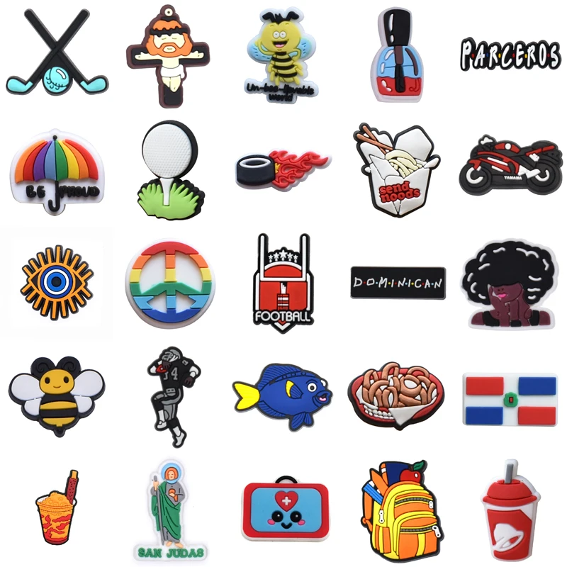 

Packs Para Pins Women Charm Shoes Accessories Set Jeans Shoe Charms Wholesale Bulk Kids Men Girl Decorations for Crocs Gifts Boy