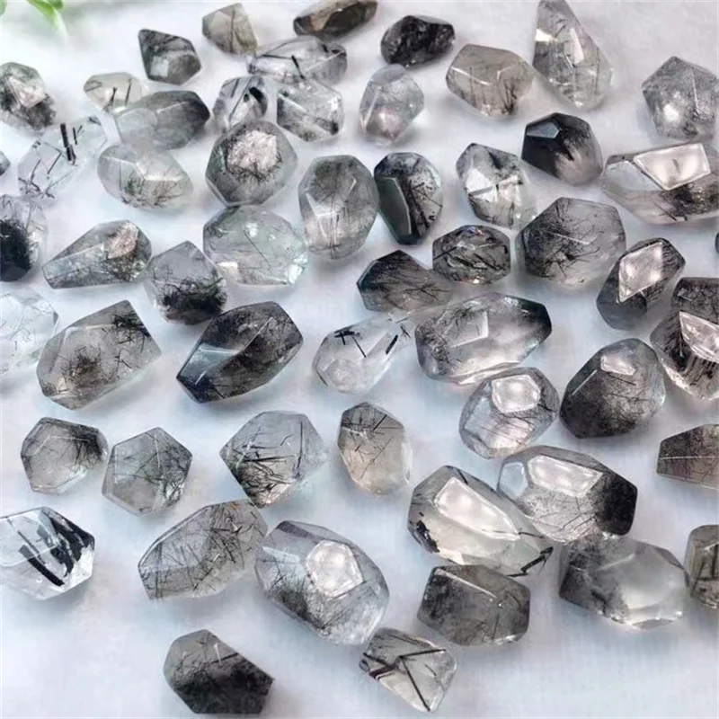 5 шт. натуральный черный Рутиловый Кварц модная драгоценность ювелирные изделия