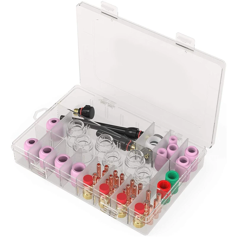 

Комплект аксессуаров для сварки TIG фонарь Stubborn Gas Lens 12 Pyrex, 71 шт.