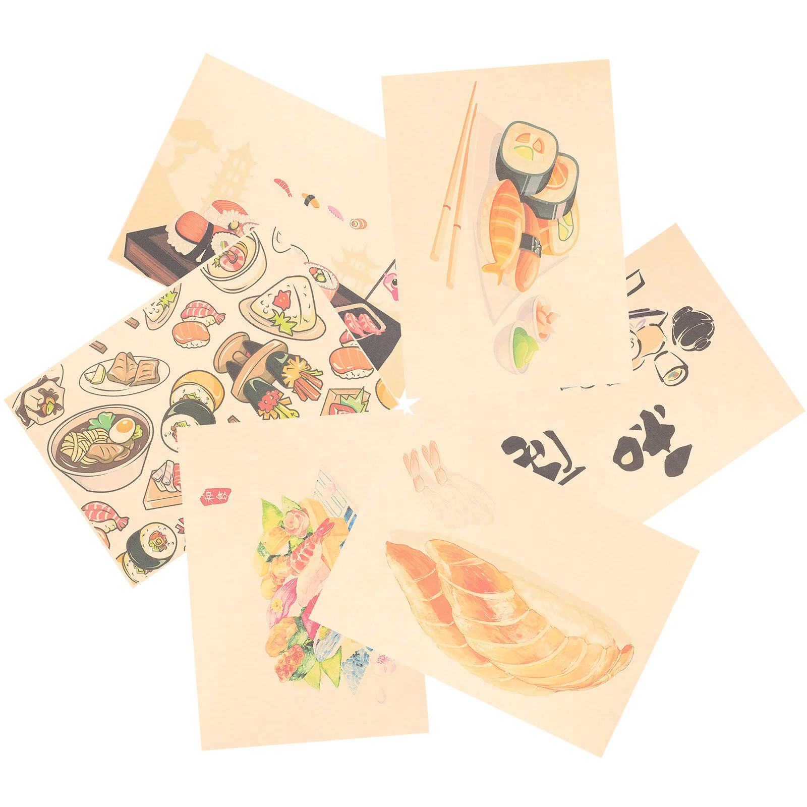 

6 листов, декоративная подвесная бумага для суши