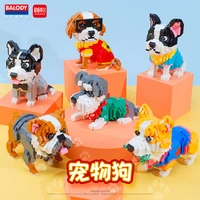 balody mini blocks toys animal french bulldog corgi labrador husky diamond bricks schnauzer kids gifts girls present pet shop