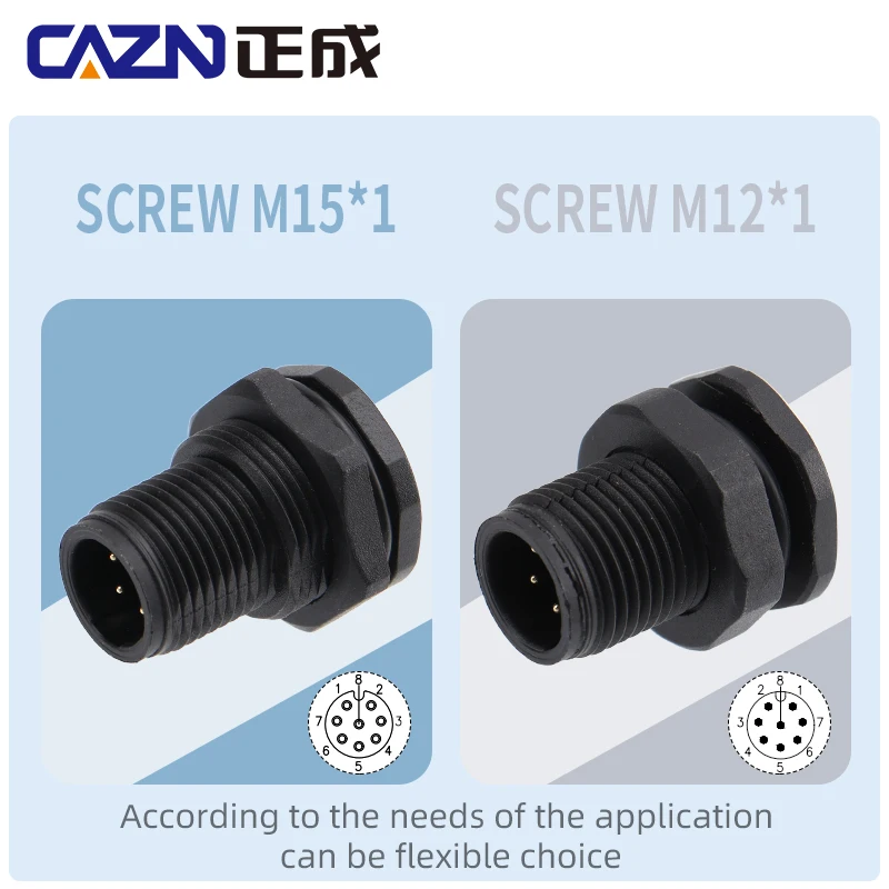 Пластиковый разъем M12 5pin 8pin