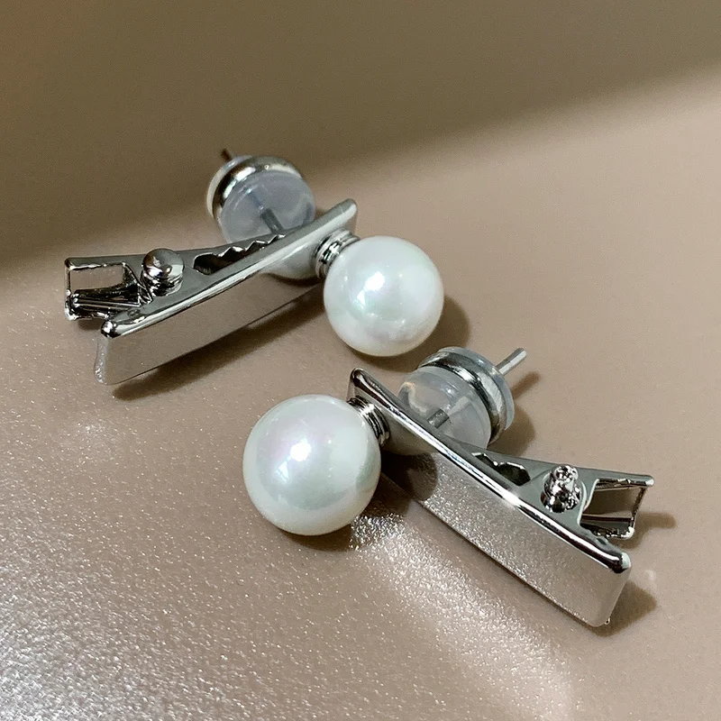 

Женские серьги-гвоздики из искусственного жемчуга, в форме клипсы