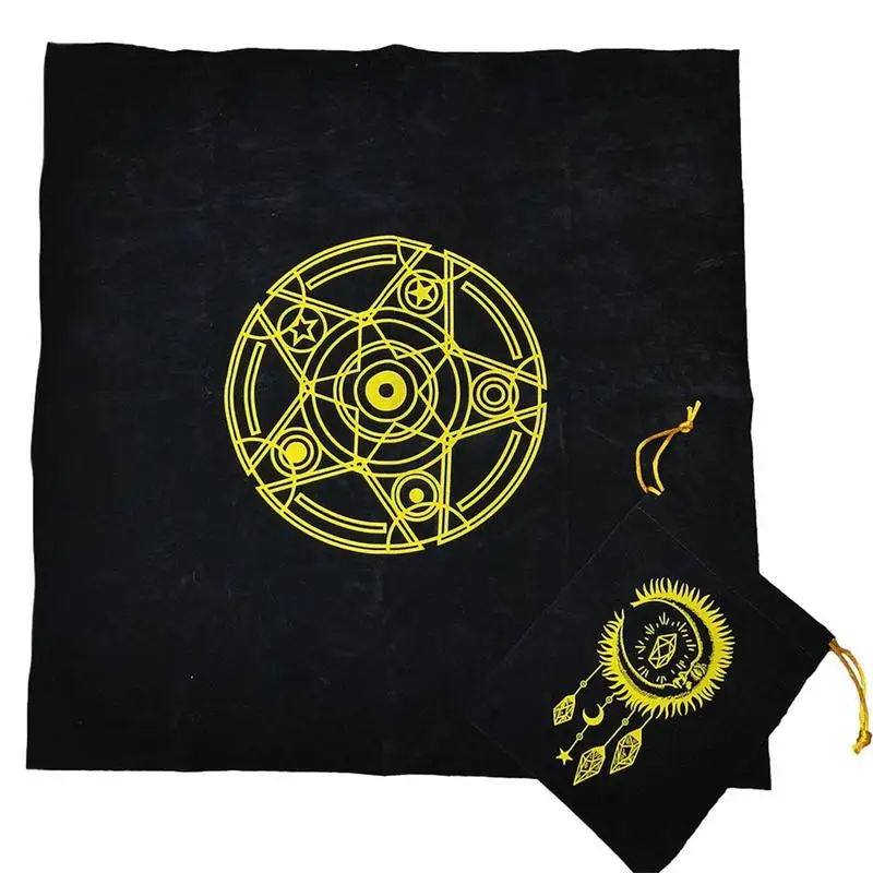 

Скатерть для таро, устойчивая к пятнам скатерть для ТАРО и карт, толстый легкий коврик для стола, чехол для алтаря, украшение ведьмы, легкий складной