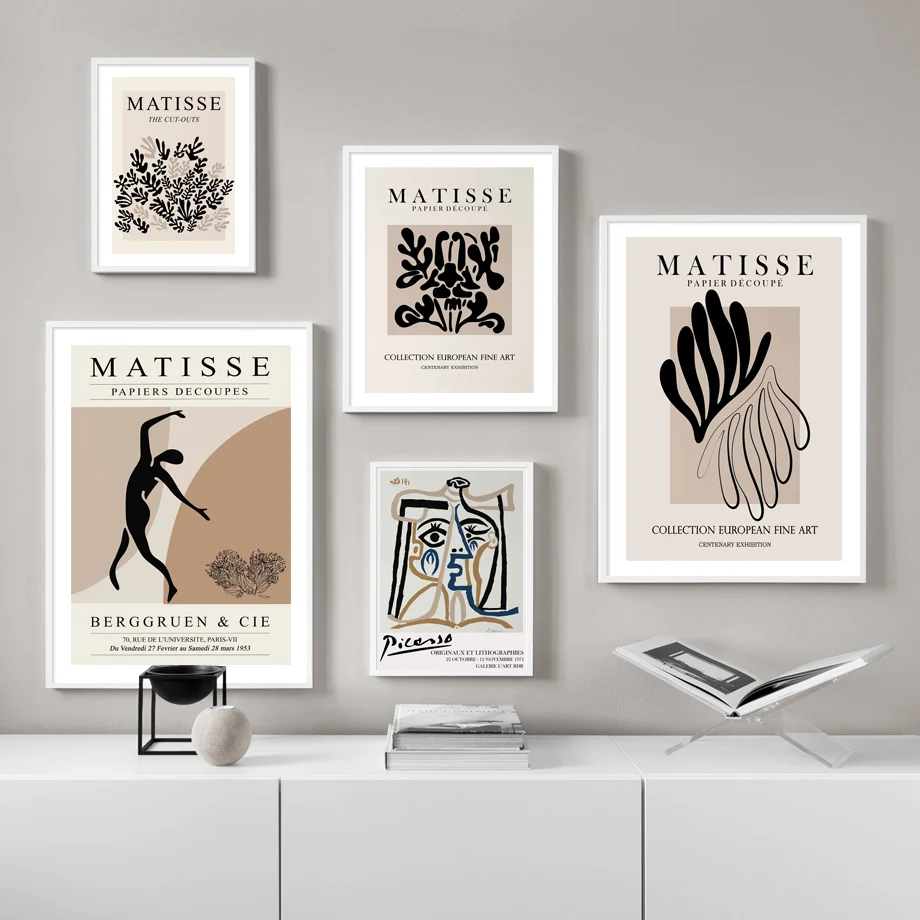 Абстрактная Настенная картина Matisse Picasso с рисунком искусства коралловых листьев