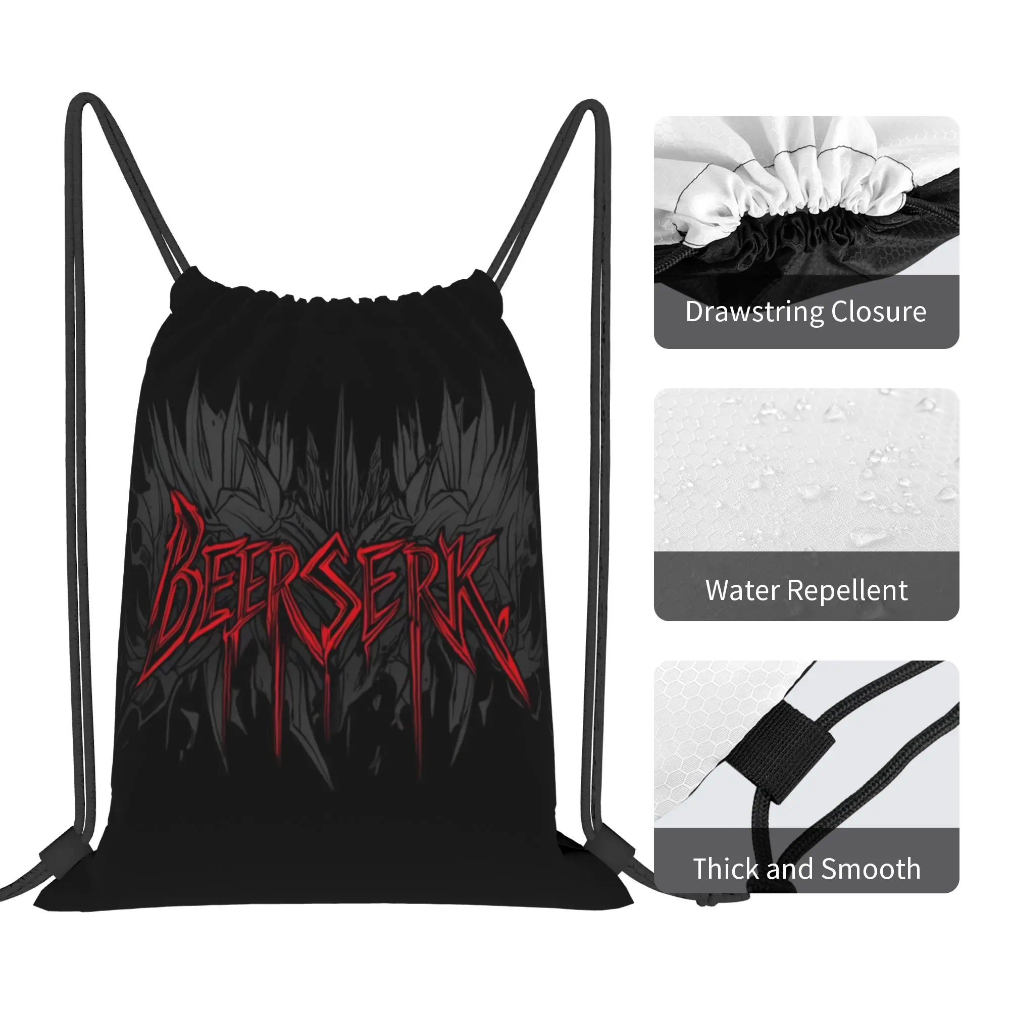 Фото Сумки на шнурке Custom B-Berserkes для мужчин и женщин, легкие, для приключений, спорта, спортзала, для хранения вещей, рюкзак №4