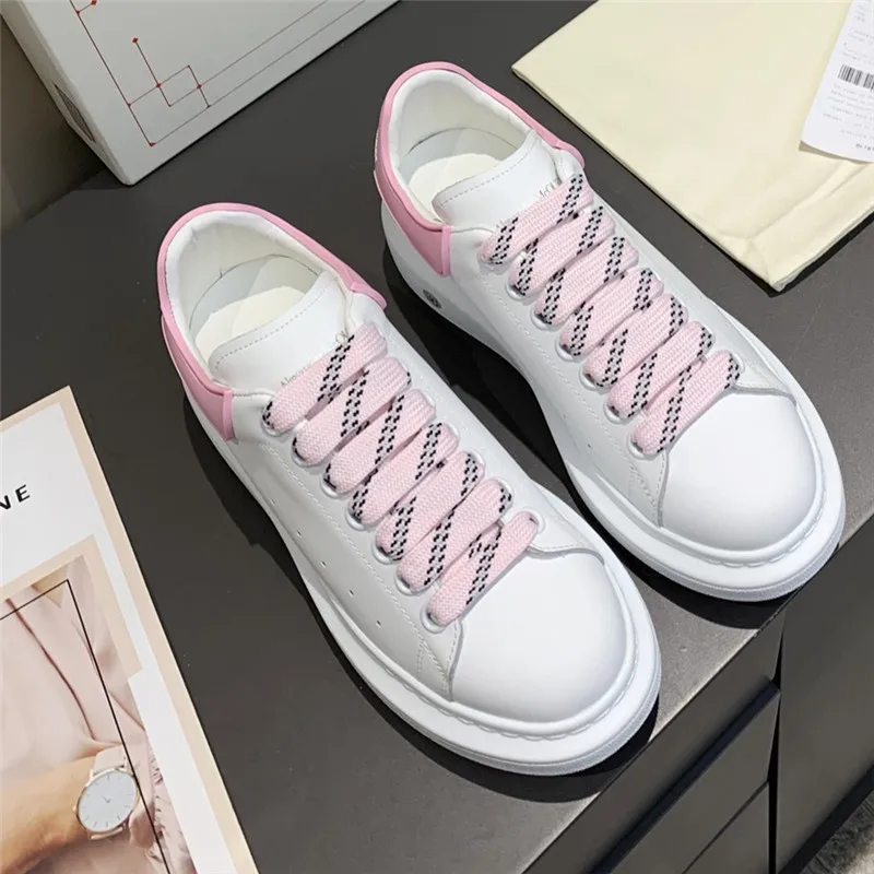 

Модная качественная брендовая дизайнерская женская маленькая белая обувь из натуральной кожи Удобная очаровательная элегантная повседневная спортивная обувь со шнуровкой