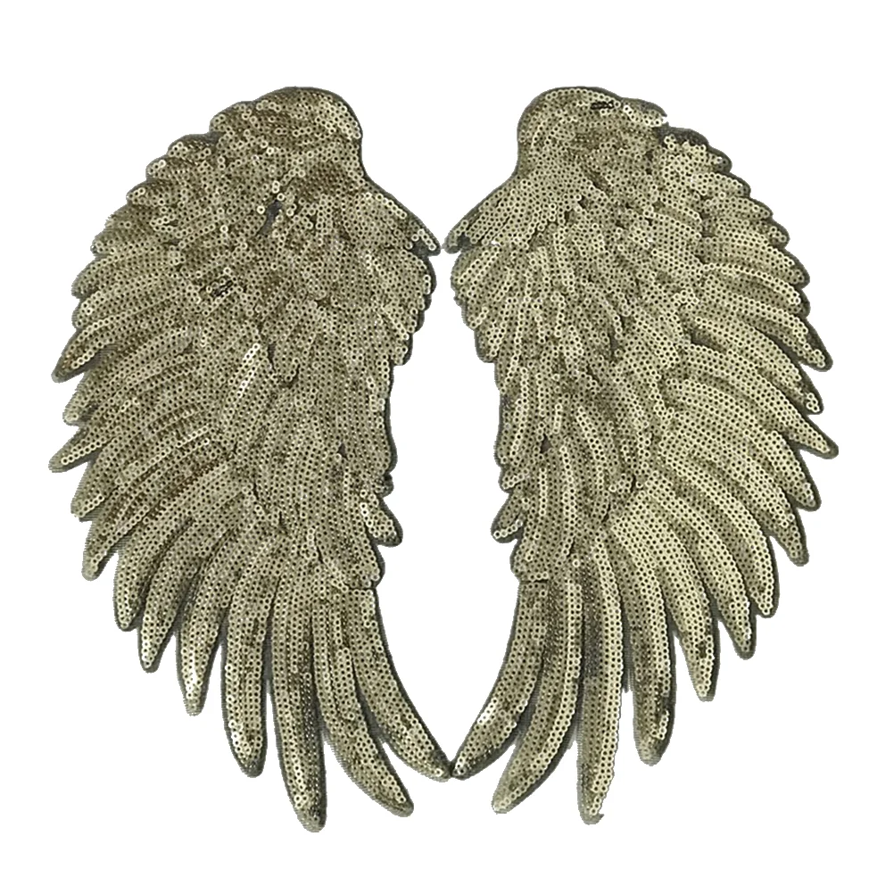 

Patches Wings Iron Patch Clothes Sewing Sequins Embroidery Applique Sequin Appliques Sew Craft Jackets Angel Diy Wing