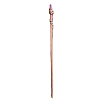 imitation crystal witch wand star sequins woodgrain collectible wizard sorcerer cosplay magical stick witchcraft costume