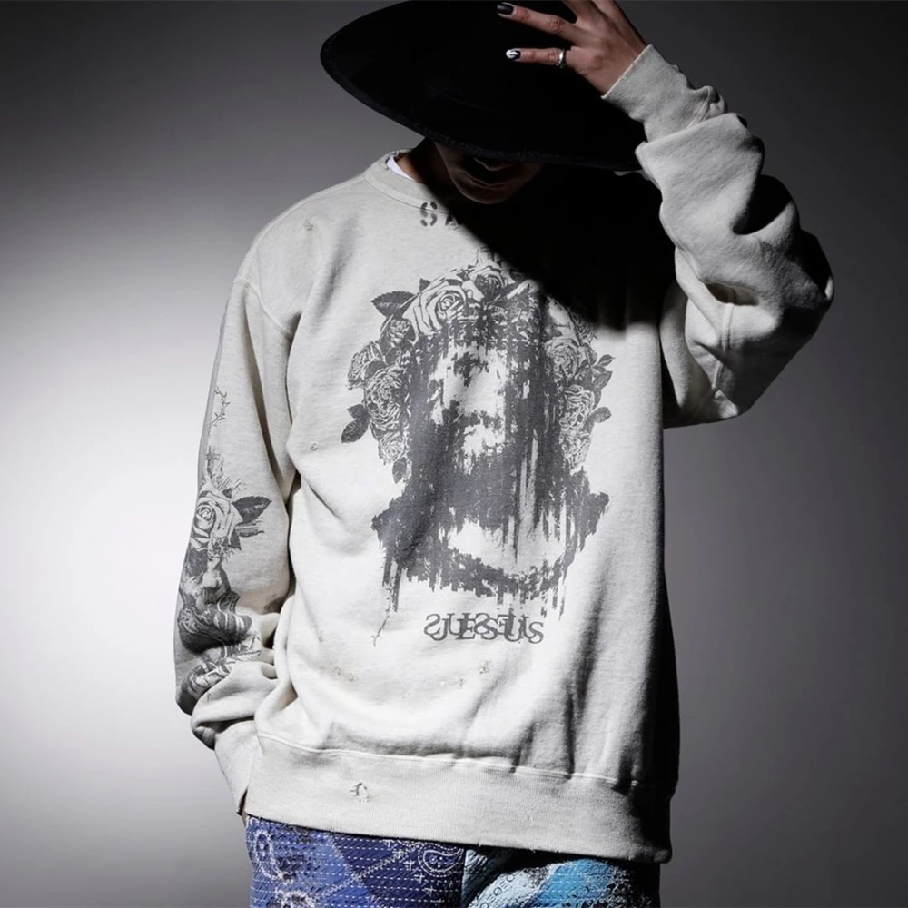 Модный пуловер Yao с изображением святого Майкла и граффити роскошный Женский