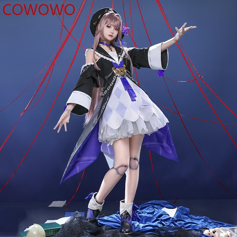 

COWOWO Anime Honkai: Star Rail Herta Game Suit Elegant Lovely Dress Uniform Cosplay Costume Halloween Party Outfit Women