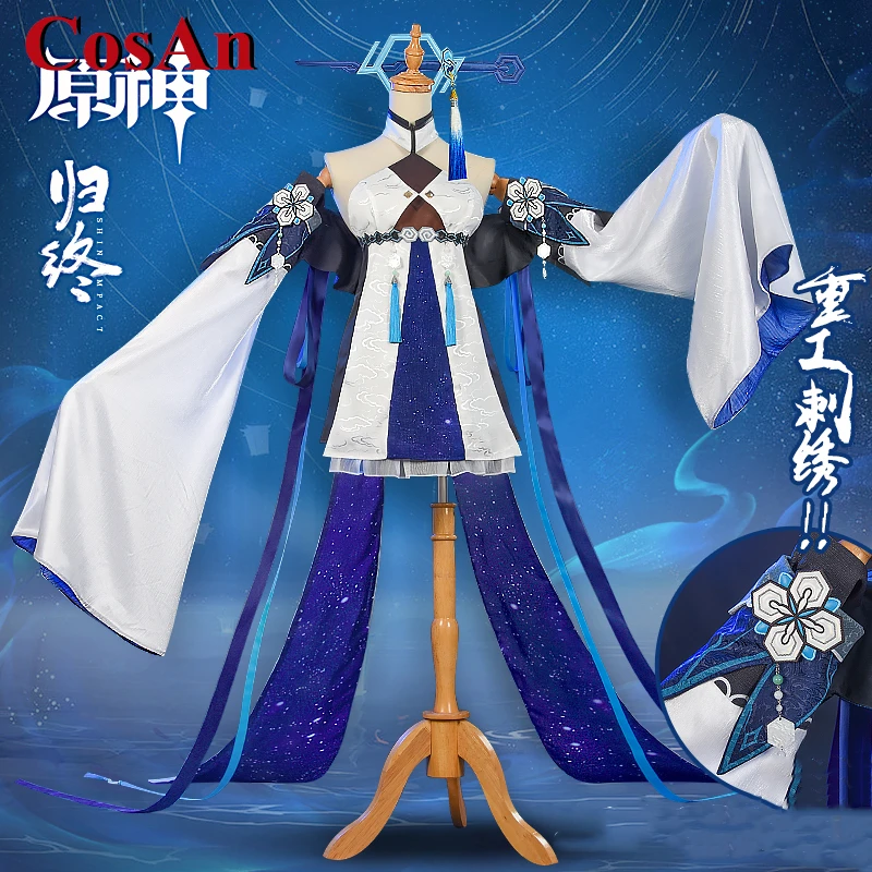 

CosAn новая игра Genshin Impact Guizhong Косплей Костюм элегантное милое платье искусственная фантазия