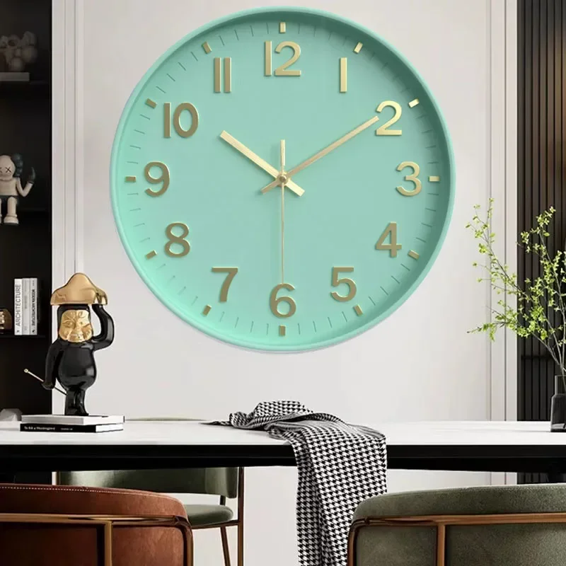 12-дюймовые Простые Модные настенные часы бесшумные круглые Трехмерные для учебы