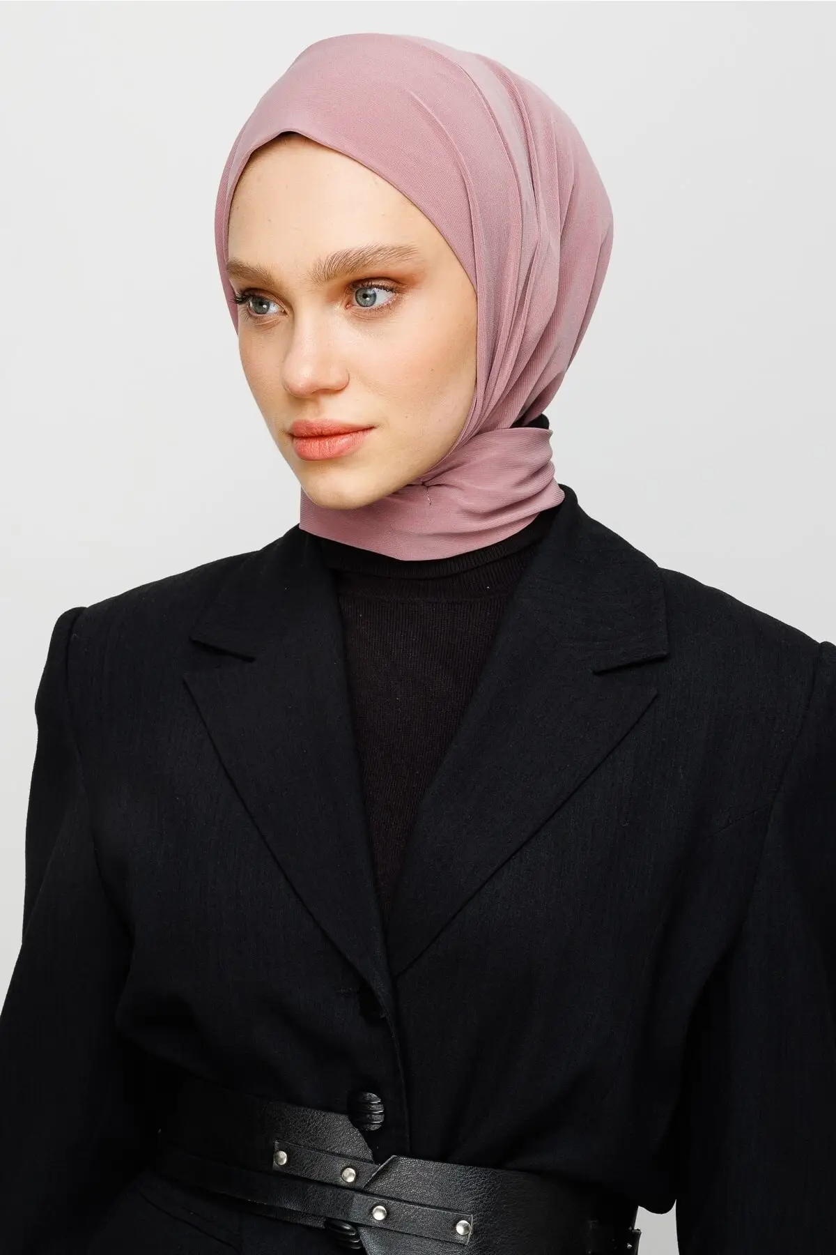 

Women Hijab Powder Snaps Boyunluk Hijab Shawl Polyester Desensiz Hooded Wrinkling durable Single