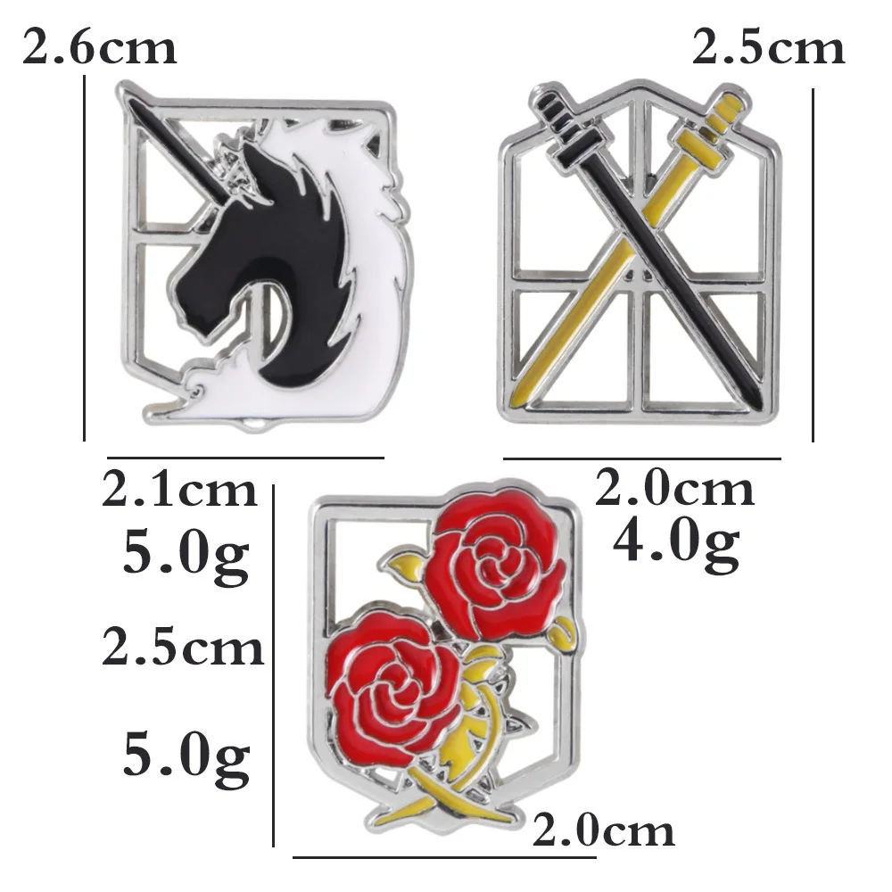 Коллекция японского аниме косплея эмалевая булавка Легион эмблема булавки на