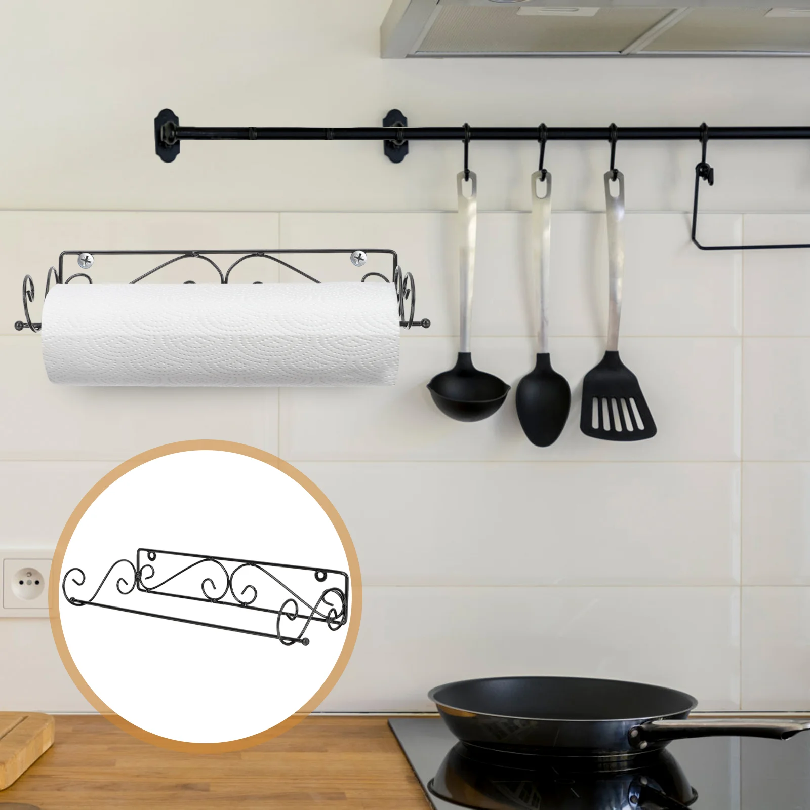 

Paper Towel Toilet Holder Rack Roll Tissue Mount Wall Bathroom Hanger Bar Rod Steel Stainless Washroom Rails Hanging