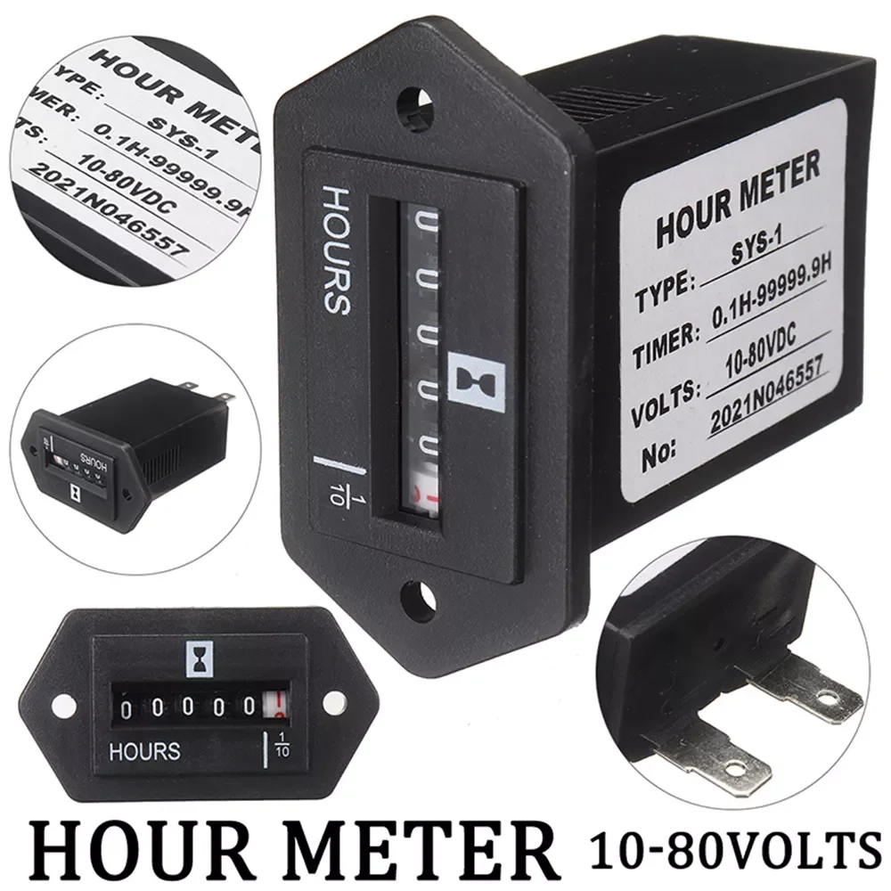 Купи 6 Digits 100-250V Hour Meter Counter AC Hour Meter Complete Sealed Quartz Timer Counter SYS-1 12v 24v dc ac 110v 220v за 856 рублей в магазине AliExpress