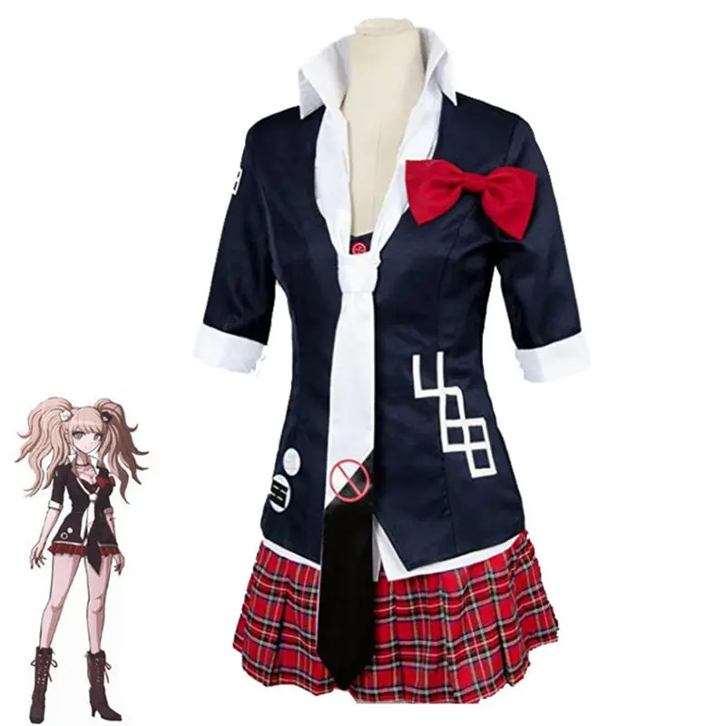 

Новинка 2022, костюмы для косплея Cossky Anmie Danganronpa джунко эношима, униформа JK для взрослых женщин и девочек, карнавальные костюмы на Хэллоуин