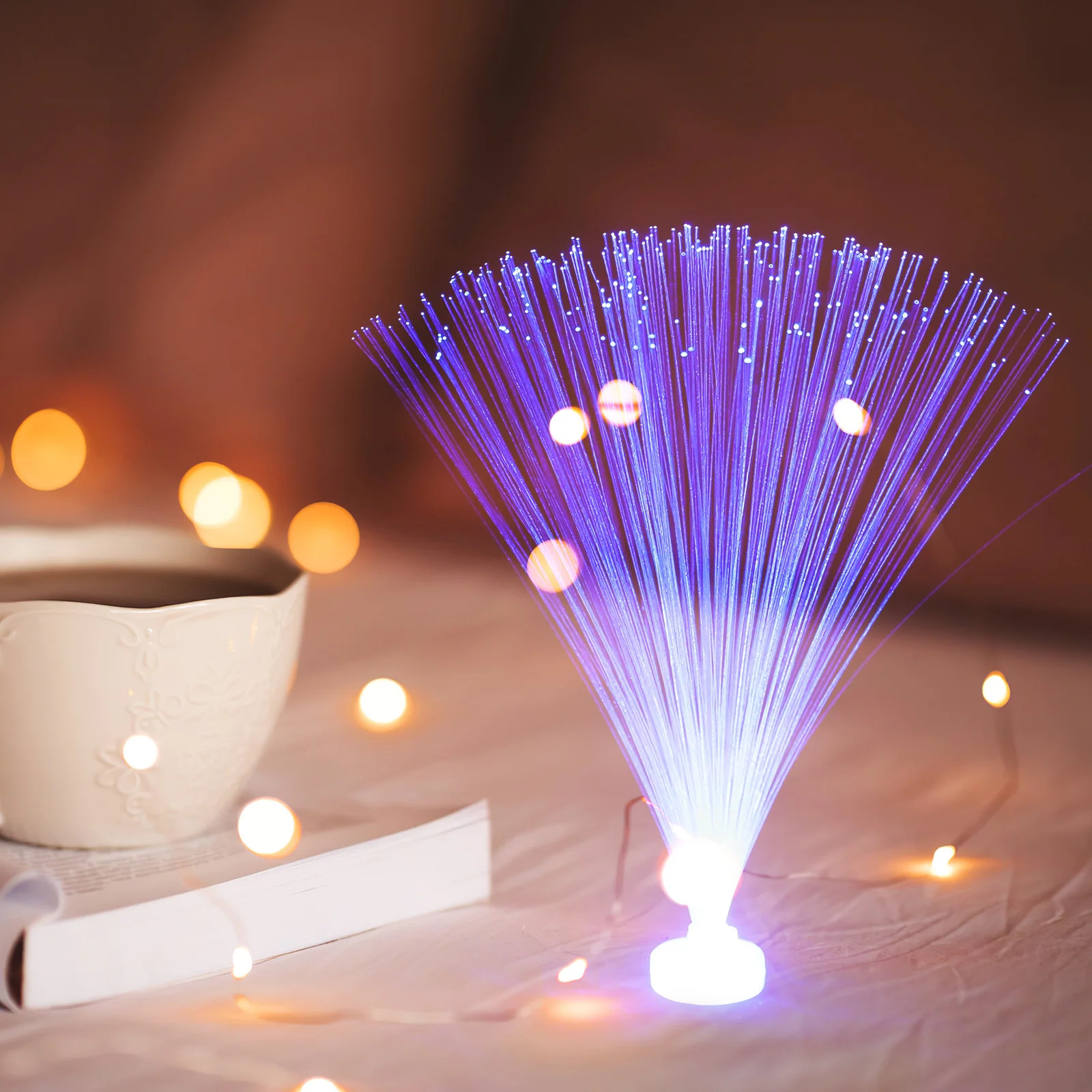 

12 Pcs Lamp Fiber Optic Wand Glow Sticks Wedding Kids Toy Flash Lights Decorative Plastic Child LED Table