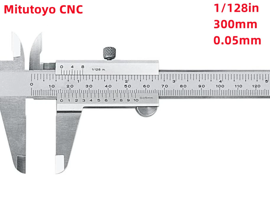 

Mitutoyo CNC Calipers Vernier Caliper 12" 0-300mm 0.05mm Precision Measuring Tools Stainless Steel 530-119 Scale Caliper 1/128in