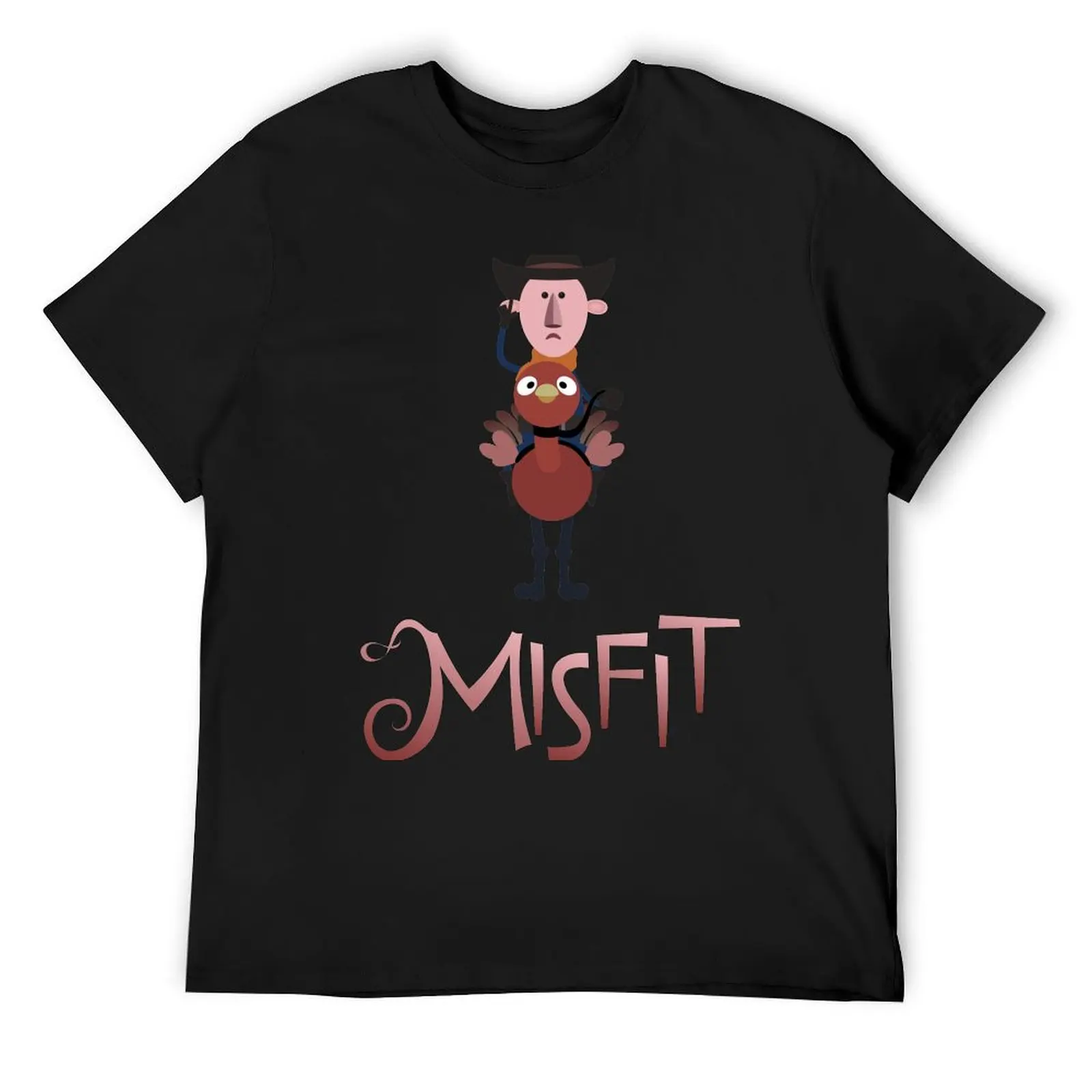 Misfits - футболка Ковбой верхом на страусе уличная одежда топы больших размеров