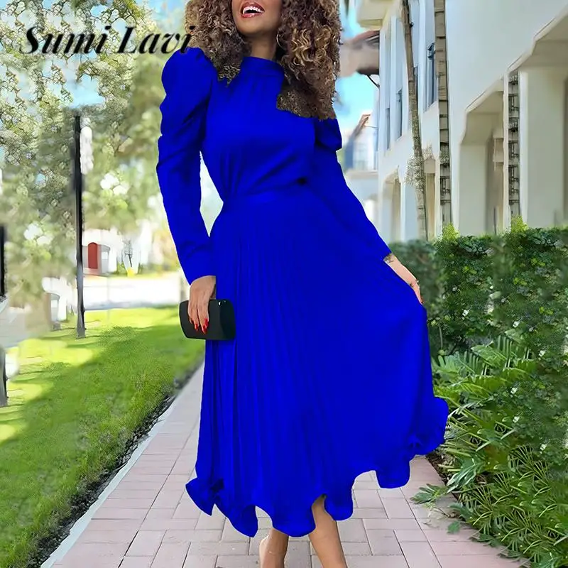 

Женский комплект из двух предметов, однотонный комплект из топа с круглым вырезом и длинной юбки с оборками, осень 2023