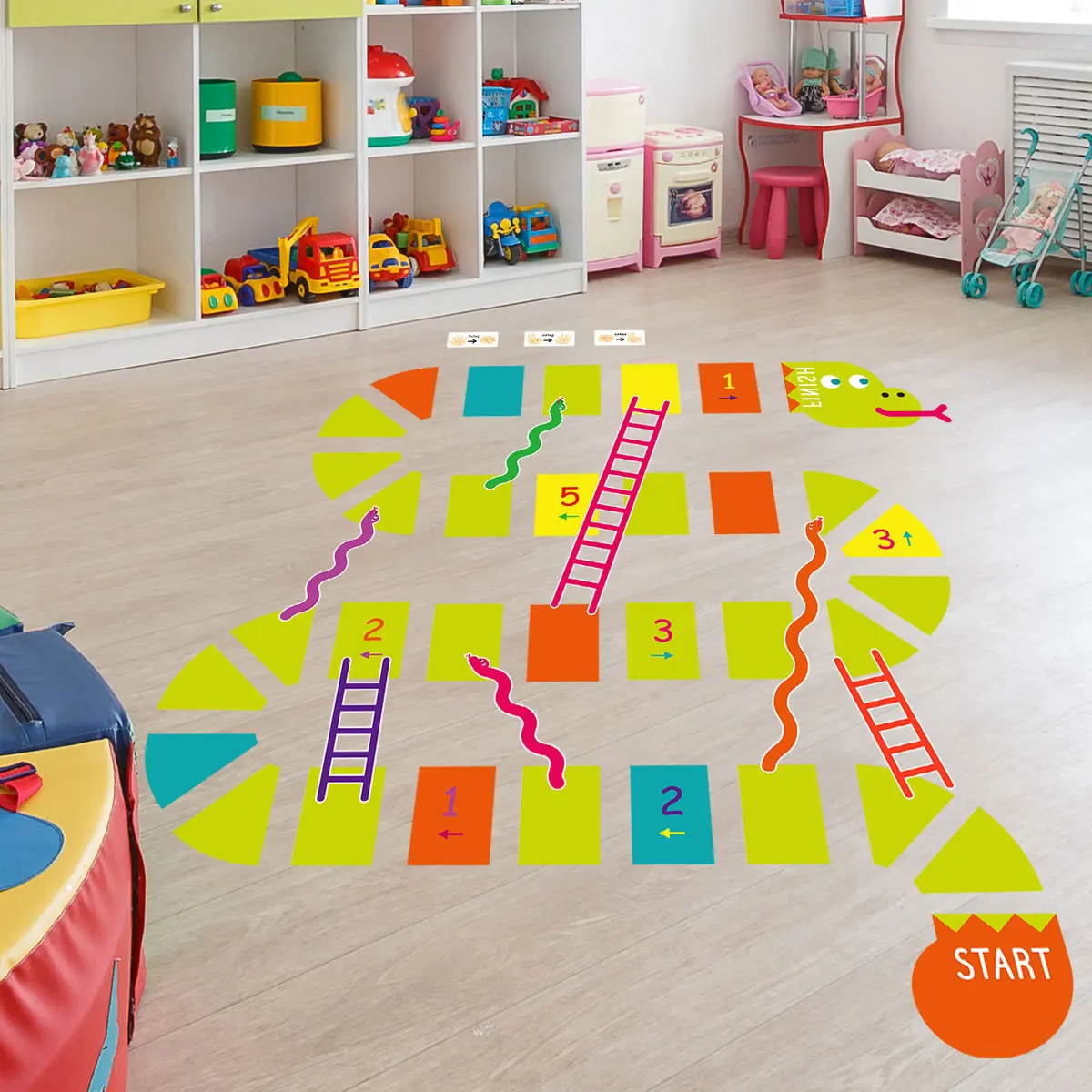 

2022 Children's Game Ground Sticker Child Room Kindergarten Preschool Education Decorative Stickers Anime Home Living Room Decor