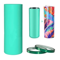 sublimation tumbler seamless silicone wrap band sleeve kit for skinny straight blanks cup with heat resistant gloves tape