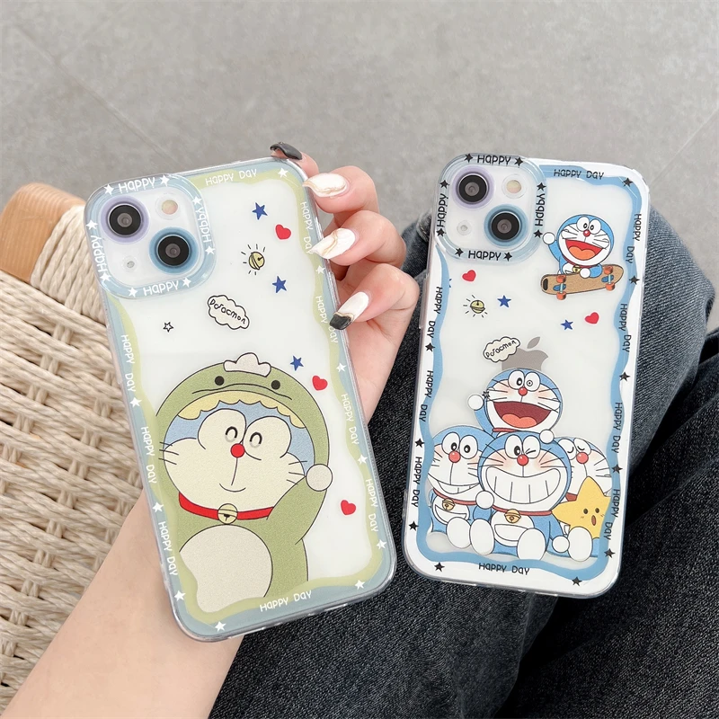 

BANDAI Cute Doll Cartoon Doraemon Phone Case For IPhone 11 12 7 8P X XR XS XS MAX 11 12 pro 13 Pro max 13 Pro Max