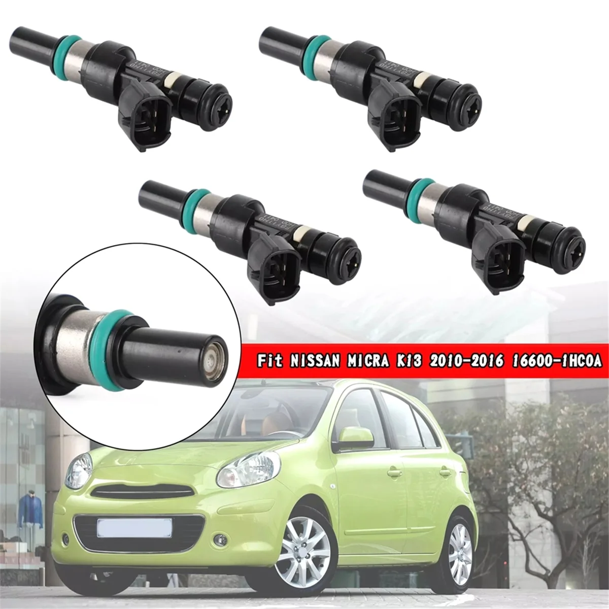 Топливные форсунки FBY11H0 FBY1010 подходят для NISSAN MICRA K13 2010-2016 16600-1HC0A 4 шт.