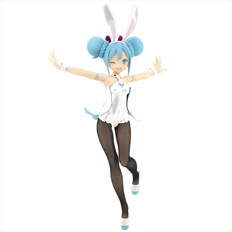 

Оригинальная Аниме Фигурка Furyu Japaense Miku BiCute белые кролики Ver. Экшн-фигурки большого размера, коллекционные модели, игрушки для мальчиков