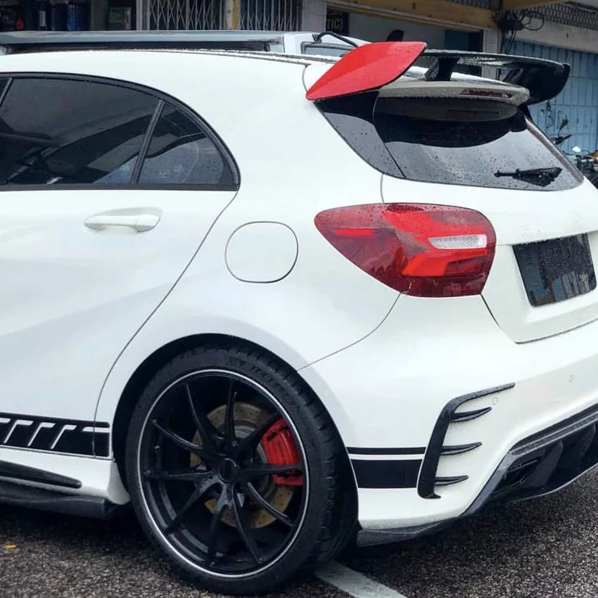 Для Mercedes Benz A-grade W176 A200 A260 задний бампер ветрозащитное лезвие бампера Fang заднее